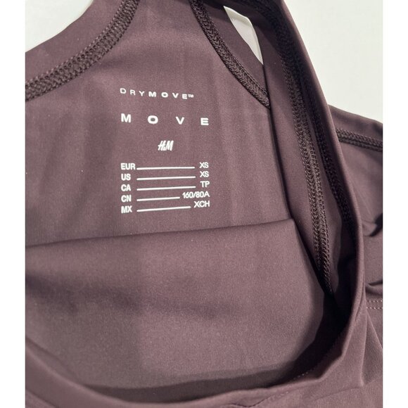 H&M Move DryMove Sports Top with Cool Handfeel DryMove in Eggplant Purple - Picture 4 of 4
